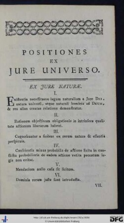 Positiones Ex Jure Universo.