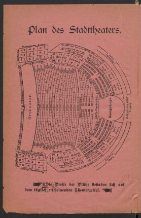 Plan des Stadttheaters.