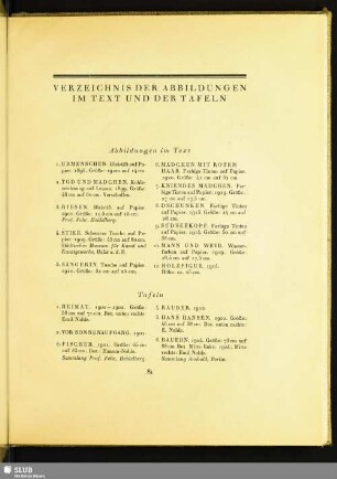 Verzeichnis Der Abbildungen Im Text Und Der Tafeln