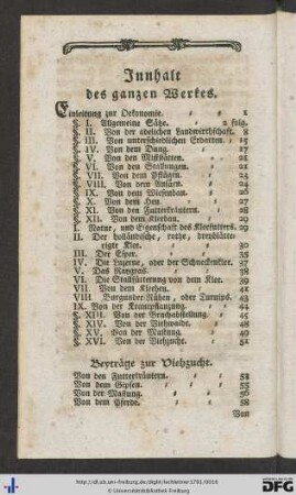 Innhalt des ganzen Werkes.