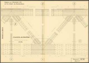 Behelfsmäßige Wiederherstellung einer kriegszerstörten Gebirgs-Eisenbahn Schinkelwettbewerb 1941: Neue Fluss-Brücke: Hauptträger. Detail-Ansichten 1:10