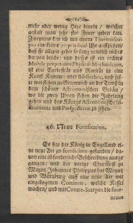 46. Neue Fortification.