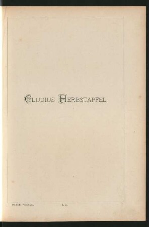I. 15. Cludius Herbstapfel