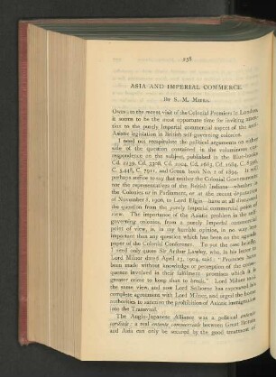Asia and Imperial Commerce.