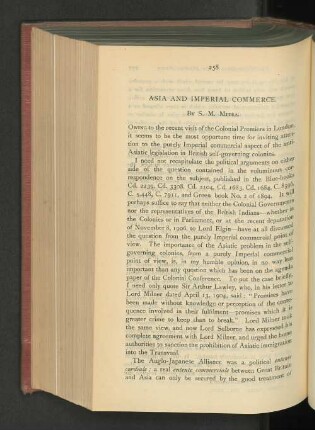 Asia and Imperial Commerce.