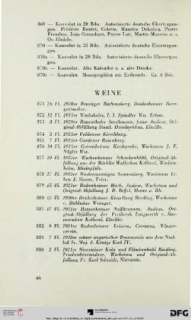 Weine (Nr. 871-926)