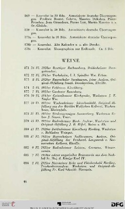Weine (Nr. 871-926)
