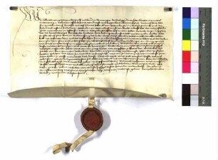 Lehenbrief des Propstes Albrecht I. von Ellwangen für Hans Schenk vom Schenkenstein über die einzeln genannten Güter zu Aufhausen unterm Schenkenstein, zu Unter- und Oberrieffingen, zu Härtsfeldhausen, zu Dehlingen, die Ödung, Buch und den Zehnten der Masse zu Schenkenstein in Killingen, die er von seinem Bruder Wilhelm erkauft hat