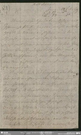 Eigenh. Brief von August Wilhelm von Schlegel an Hartknoch, Johann Friedrich , Jena, 14.02.1799
