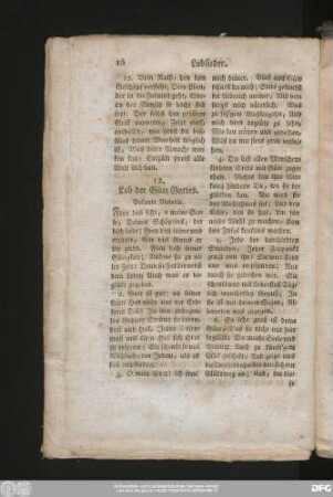12. Lob der Güte Gottes.