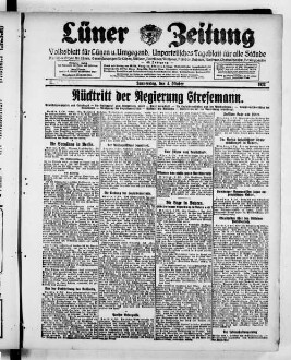 Lüner Zeitung : nationales Tageblatt für alle Stände : Mitteilungsblatt für amtliche Bekanntmachungen