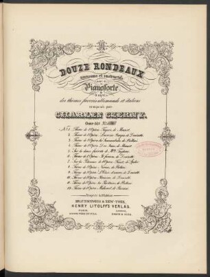 No. 9: Thème de l'opéra: L'Elisir d'amore, de Donizetti : oeuv. 618 no. 9