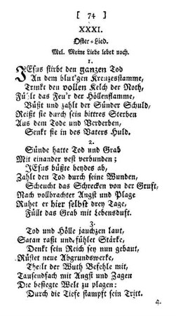 XXXI. Oster-Lied