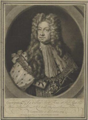 Bildnis des Georgius I., Mag: Brit: Rex