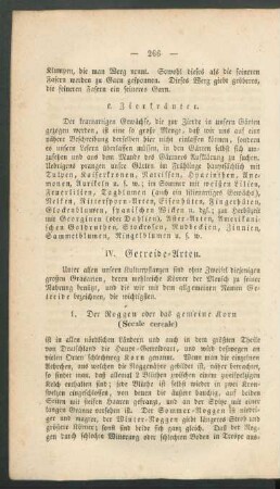B. IV. Getreide-Arten.