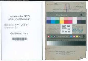 Entnazifizierung Hans Grathwohl , geb. 09.01.1910 (Kaufmaennischer Angestellter)