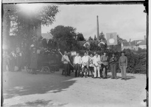 Erntedankfest in Sigmaringen; Umzugswagen der Friseure