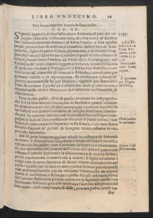 Cap. XV. Del santo Martire Antonio Fanciullo