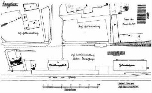 Wasseralfingen: Empfangsgebäude Verwaltungsgebäude Lageplan (Verwalt.-Geb./Güterschuppen)