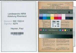 Entnazifizierung Paul Heynen , geb. 08.07.1903 (Fahrer)