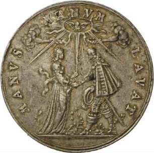 Medaille von Sebastian Dadler auf die Ehe, um 1630