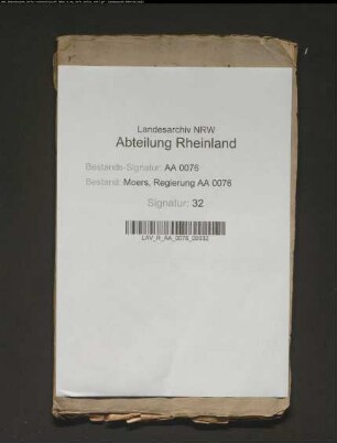 Anordnung gerichtlicher Taxatoren im Fürstentum Moers