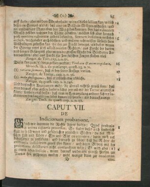 Caput VII. De Indiciorum probatione