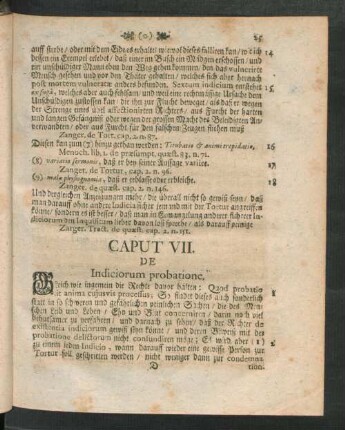 Caput VII. De Indiciorum probatione