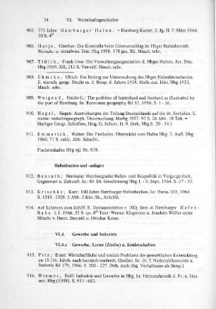 VI. 4.a Gewerbe, Ämter (Zünfte) u. Brüderschaften