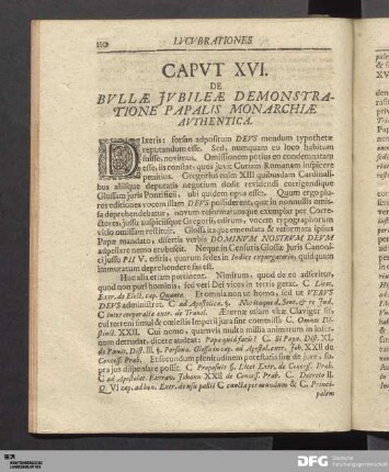 Capvt XVI. De Bvllæ Jvbileæ Demonstratione Papalis Monarchiæ Avthentica.