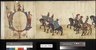 Aufzug einer Garde zu Pferd, blau montiert