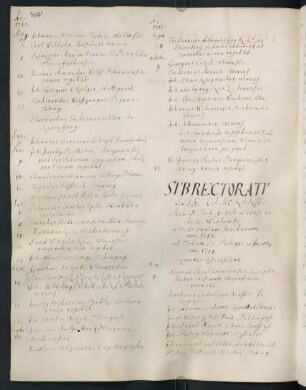 Winterhalbjahr 1713/1714. Rektorat Elias Camerarius