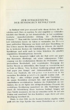 Zur Einschätzung Der Russischen Revolution