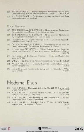 Moderne Etsen (Nr. 316-339)