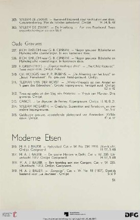 Moderne Etsen (Nr. 316-339)