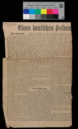 "Eines deutschen Helden"