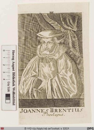 Bildnis Johannes Brenz (lat. Brentius) d. Ä.