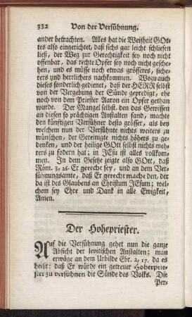 Der Hohepriester.