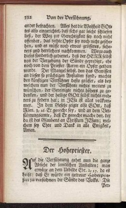 Der Hohepriester.