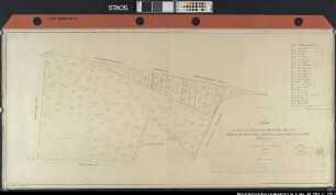 Spezialteilung der Mark von WIETMARSCHEN: Karte von dem in der Wietmarscher Mark belegenen von Wietmarschen und Georgsdorf gemeinschaftlich genutzten Weidereviere Ausf.-Art: farbige Handzeichnung auf Papier und auf Leinen aufgezogen, Rückseite lackiert Hersteller: Geometer Matthies, attestiert Niemann Format: 63,5 x 131 cm Maßstab: 1 : 2500