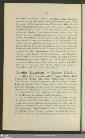 Zweite Haupttour. - Linkes Elbufer