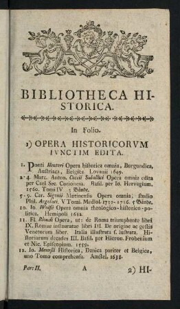 1-158, Bibliotheca Historica