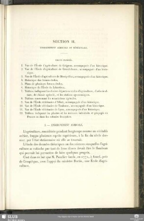 Section II. Enseignement Agricole Et Vétérinaire
