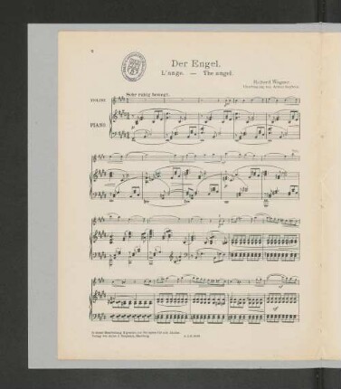 Der Engel. [Violine & Piano]