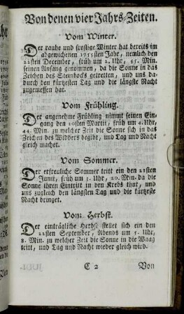 Von denen vier Jahrs-Zeiten