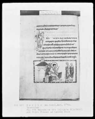 Epistolar aus Trier — Die Frauen am leeren Grab, Folio 17verso