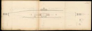 Bahnhof auf Viadukten - Stadtbahnhof Alexanderplatz, Berlin Monatskonkurrenz Januar 1874: Lageplan mit Grundriss; Maßstabsleiste
