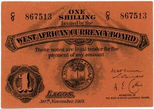 Geldschein, Shilling, 30.11.1918