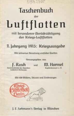 2.1915: Taschenbuch der Luftflotten