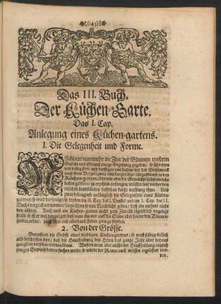 Das III. Buch. Der Küchen-Garte.